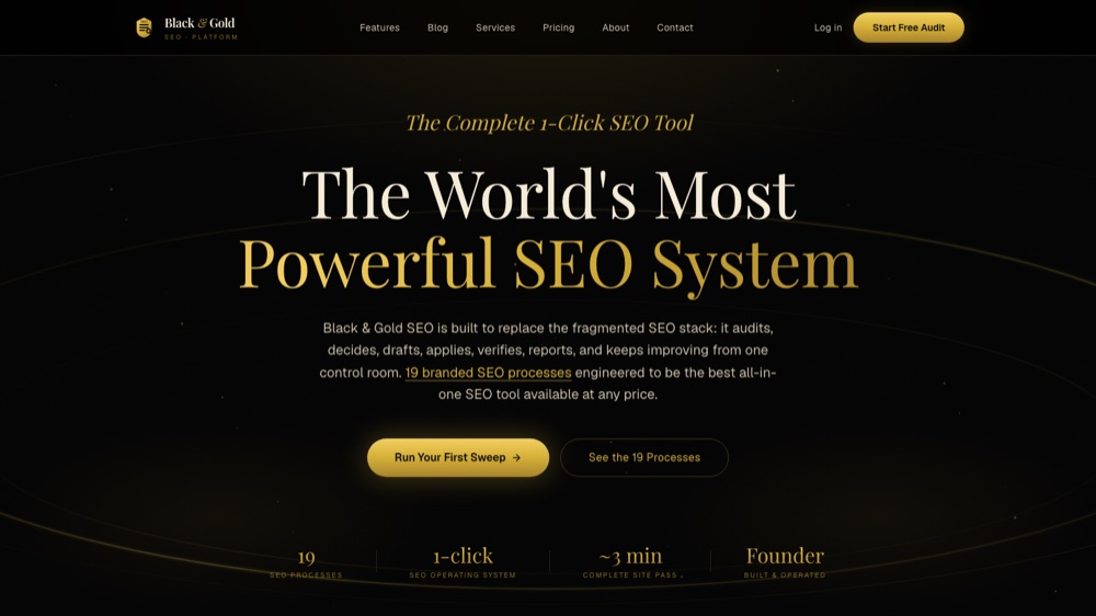 Black & Gold SEO screenshot