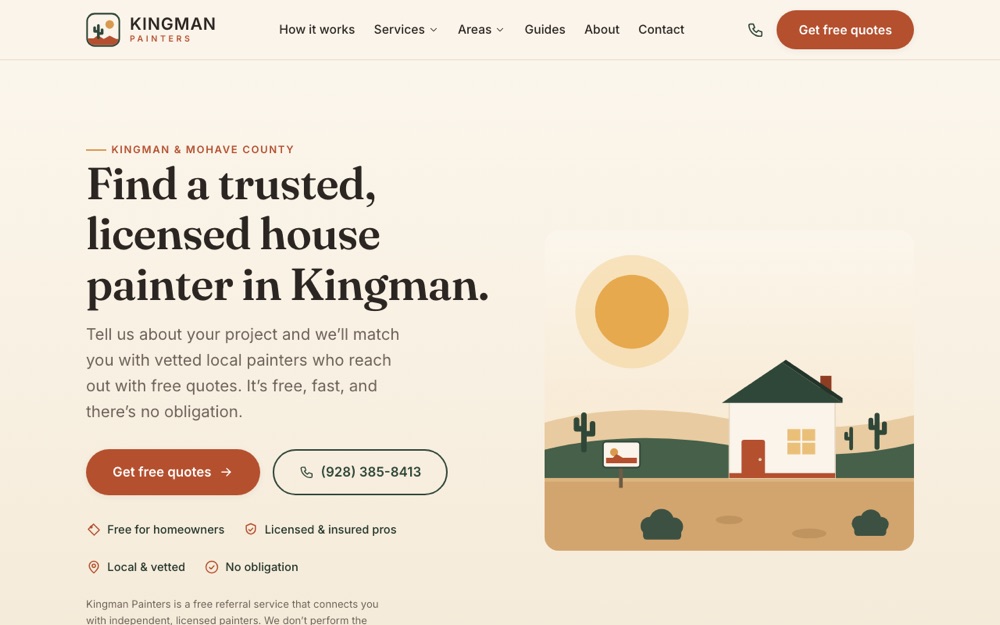 Kingman Painters website